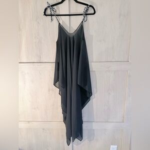 VENUS Asymmetrical Black Dress